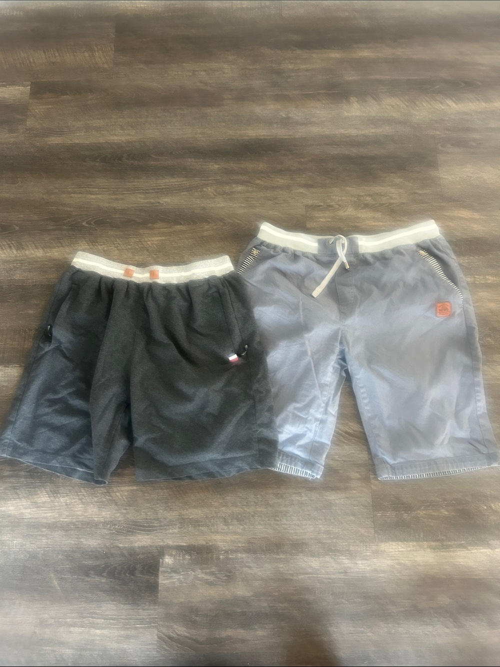 Men's Dual Hybrid Shorts in Charcoal and Light Blue